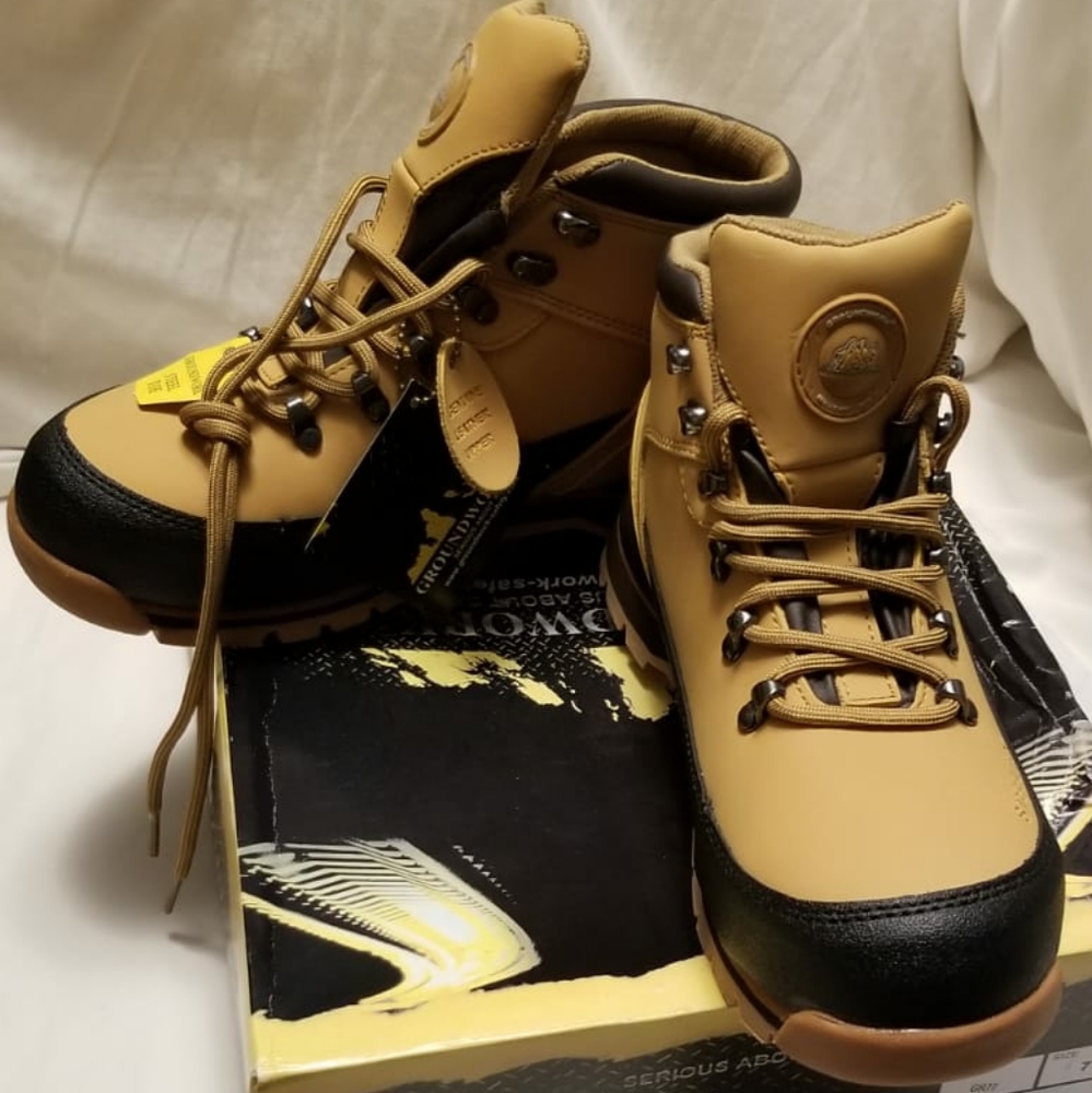 Men steel toe work boots